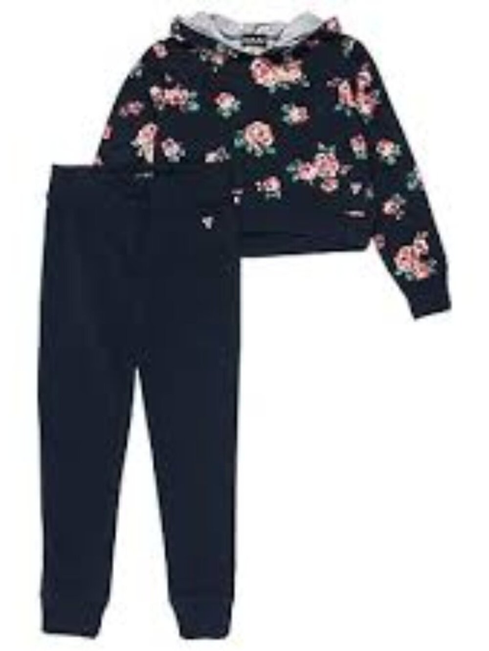 Guess Big Girls Cropped Hoodie and Joggers 2 Piece Outfit New With Tags Size 8